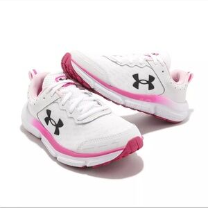Under Armour Charged Assert 10 Women's Running Shoes Sz 10 in Pink/ White